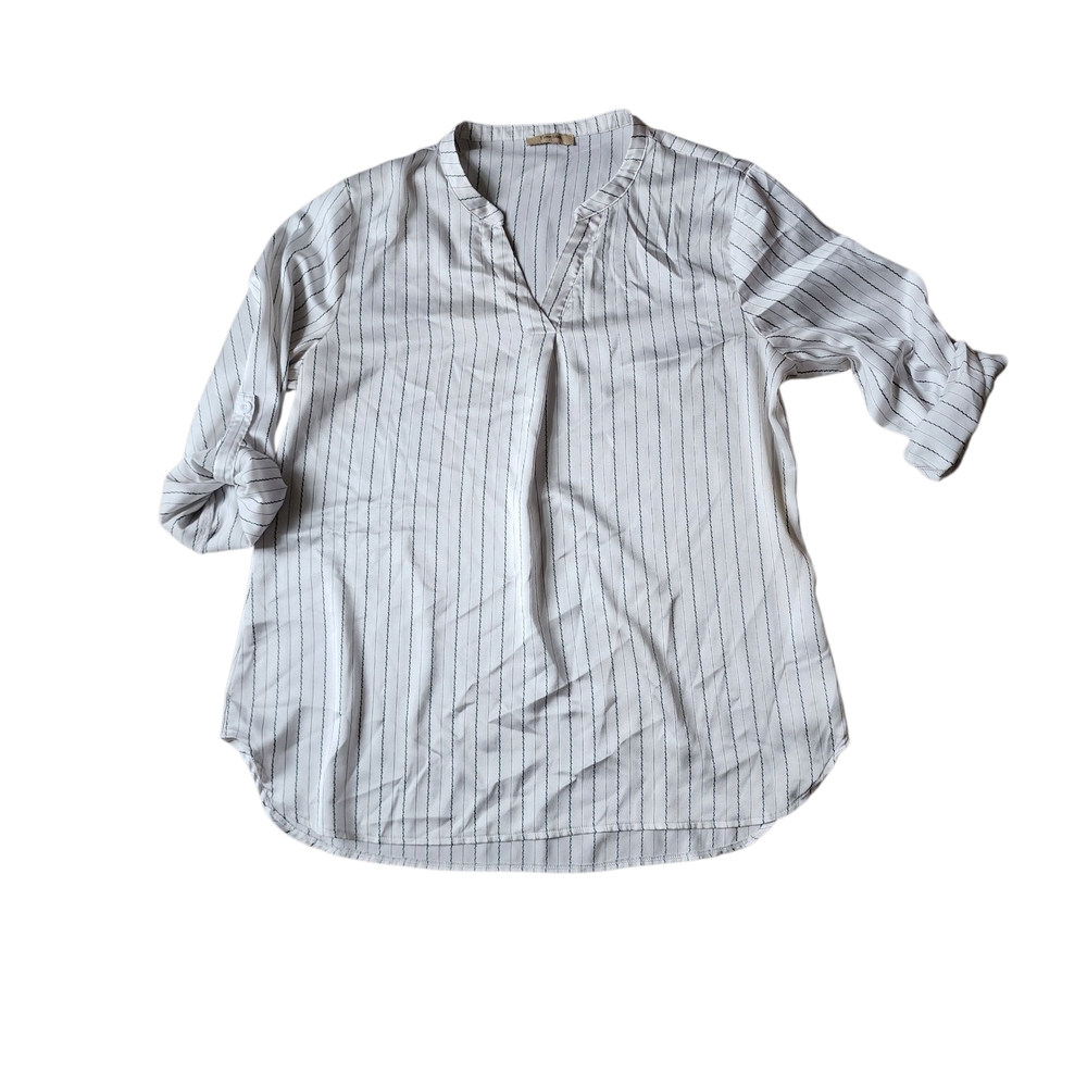 Striped White Blouse